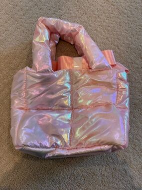 Claire’s Iridescent Pink Quilted Bag